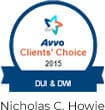 Avvo Clients' Choice 2015 | DUI & DWI | Nicholas C. Howie